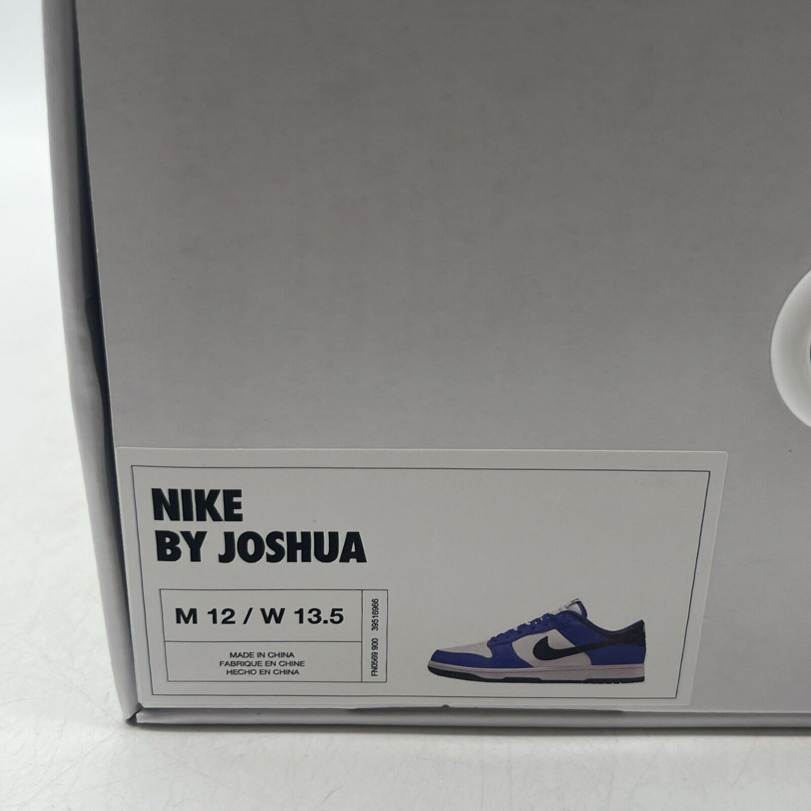 Size 12 - NIKE iD Dunk Low Grey Blue White Black Shoes (FN9524-900)