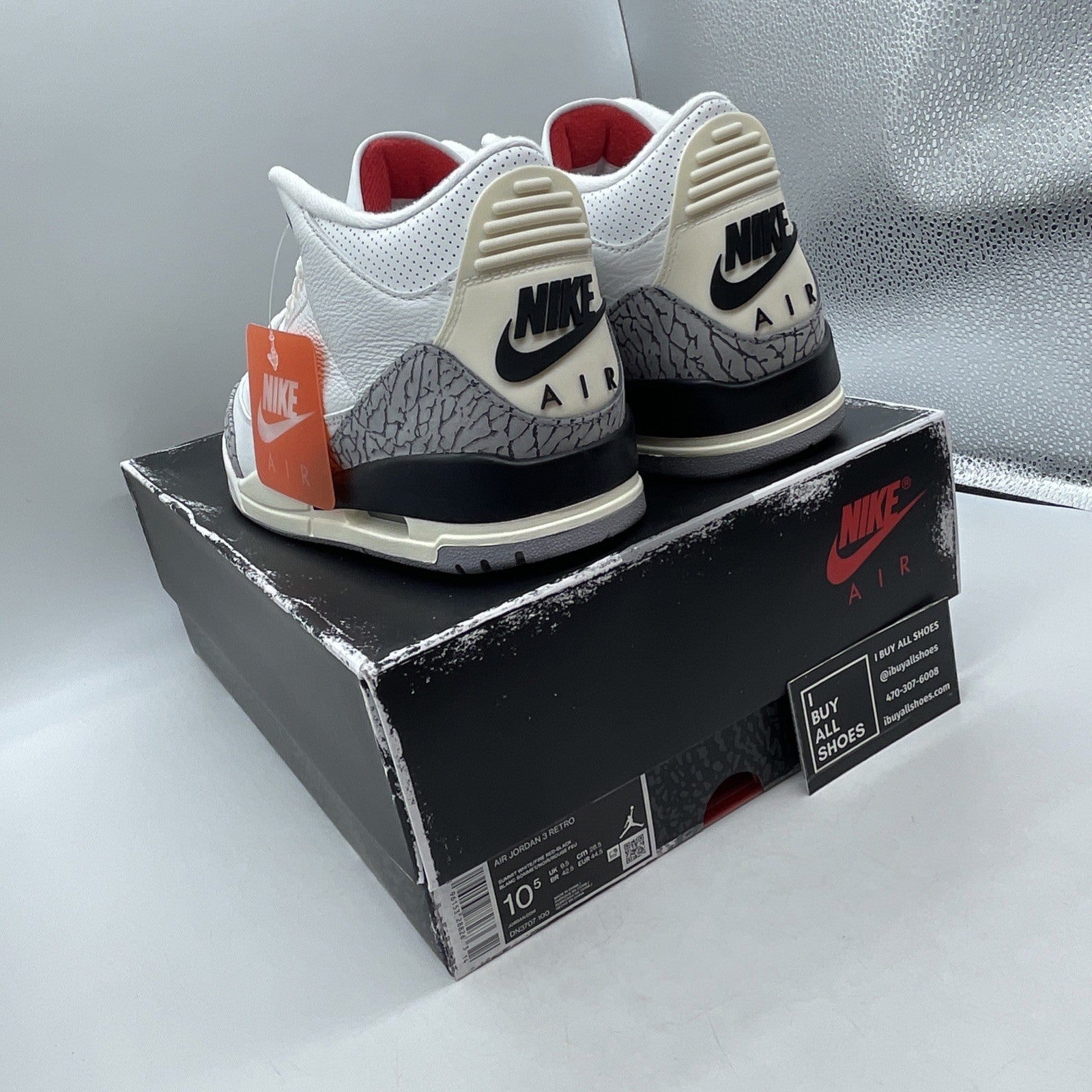 Size 10.5 - Air Jordan 3 Retro Mid White Cement Reimagined (DN3707-100)