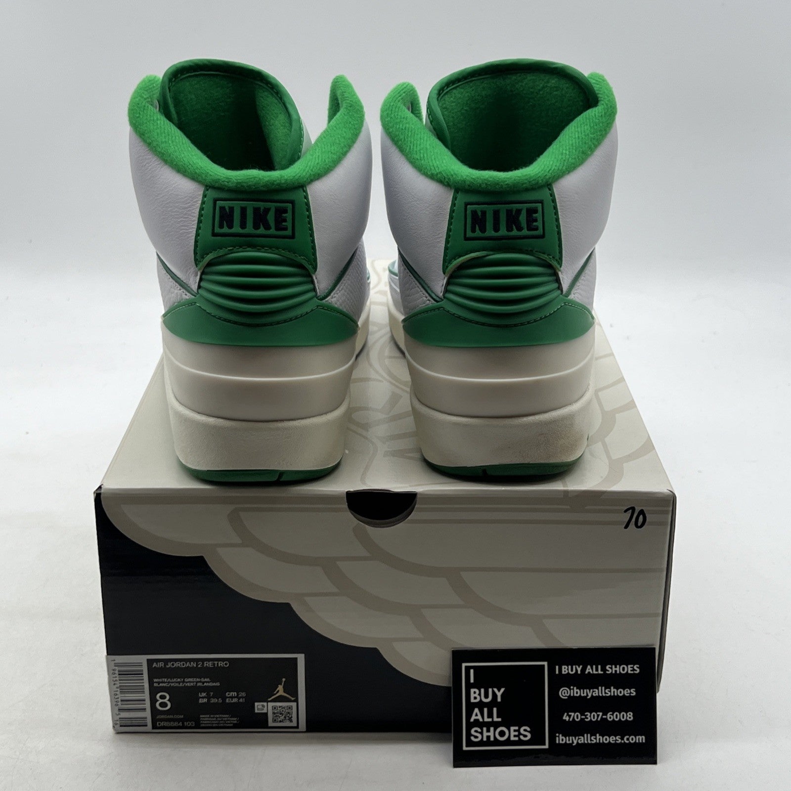 Size 8 - Air Jordan 2 Retro Lucky Green (DR8884-103)