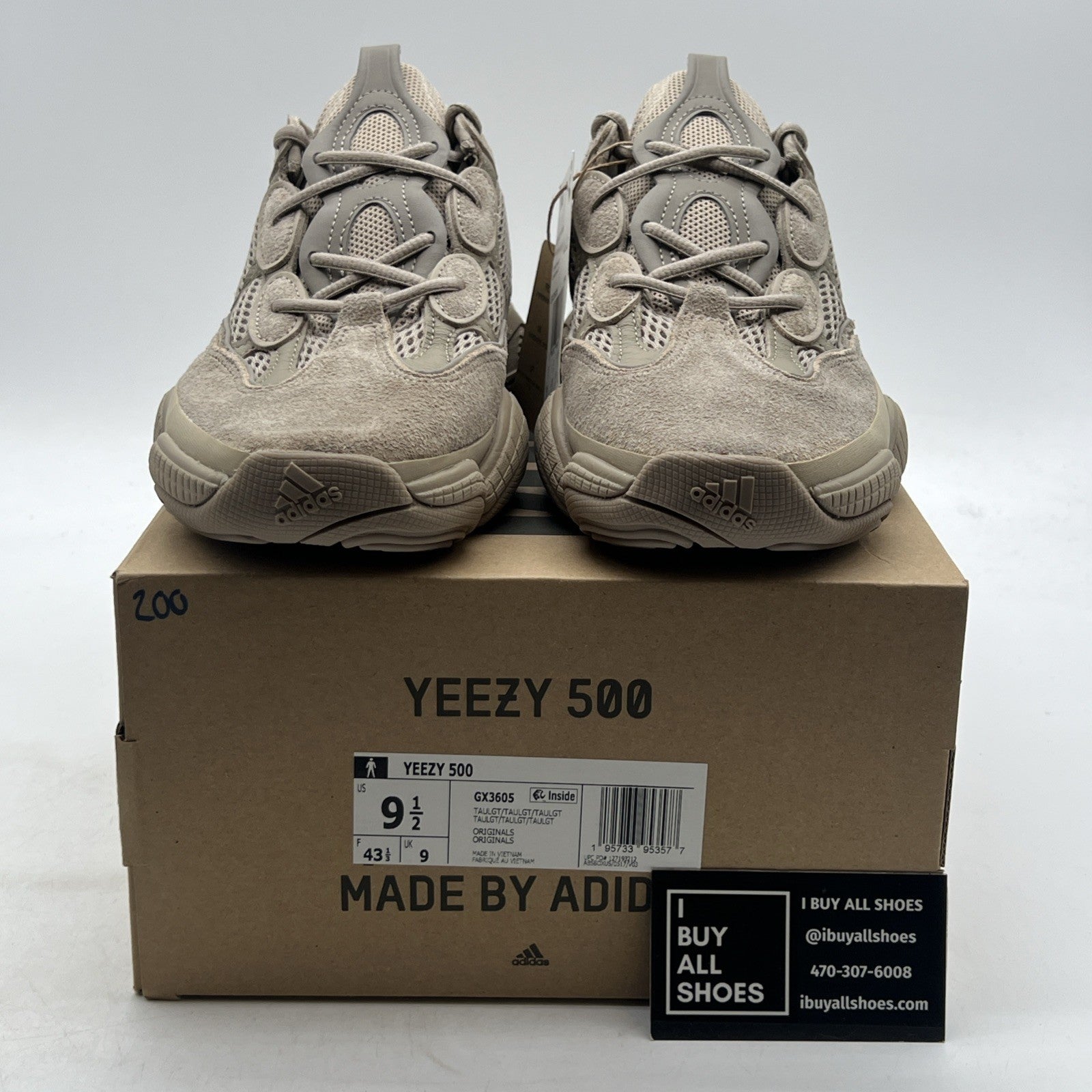 Size 9.5 - adidas Yeezy 500 Taupe Light (GX3605)