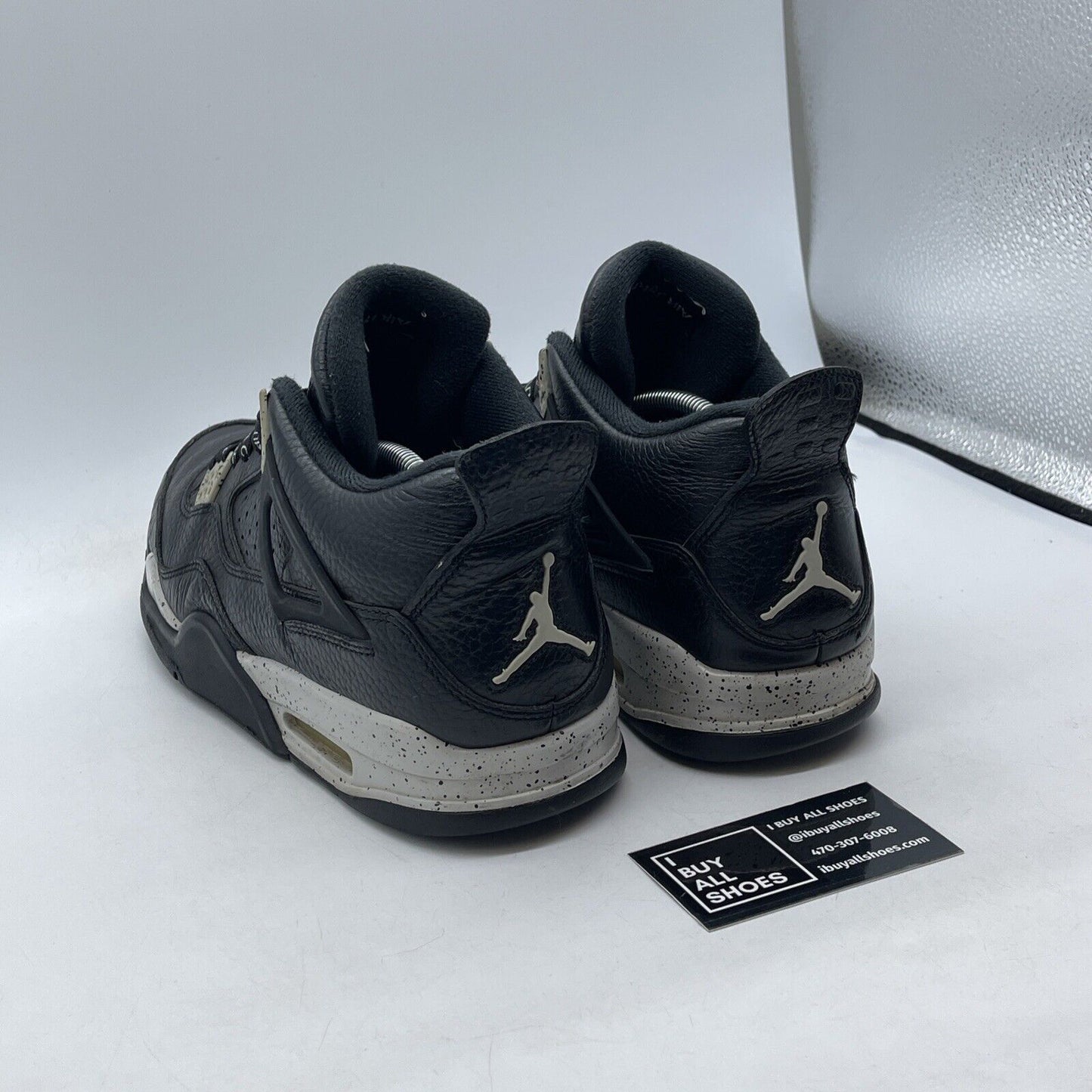 Size 11.5 - Jordan 4 Retro LS oreo Black Chewy Leather (314254-003)