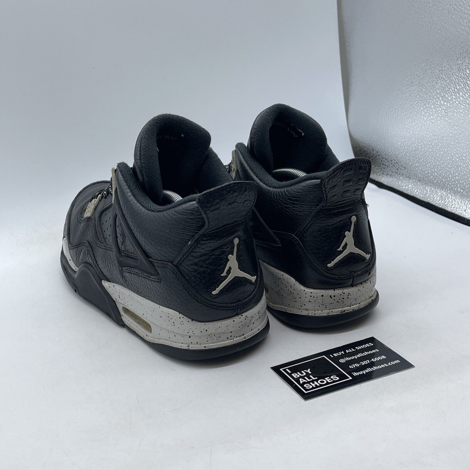 Size 11.5 - Jordan 4 Retro LS oreo Black Chewy Leather (314254-003)