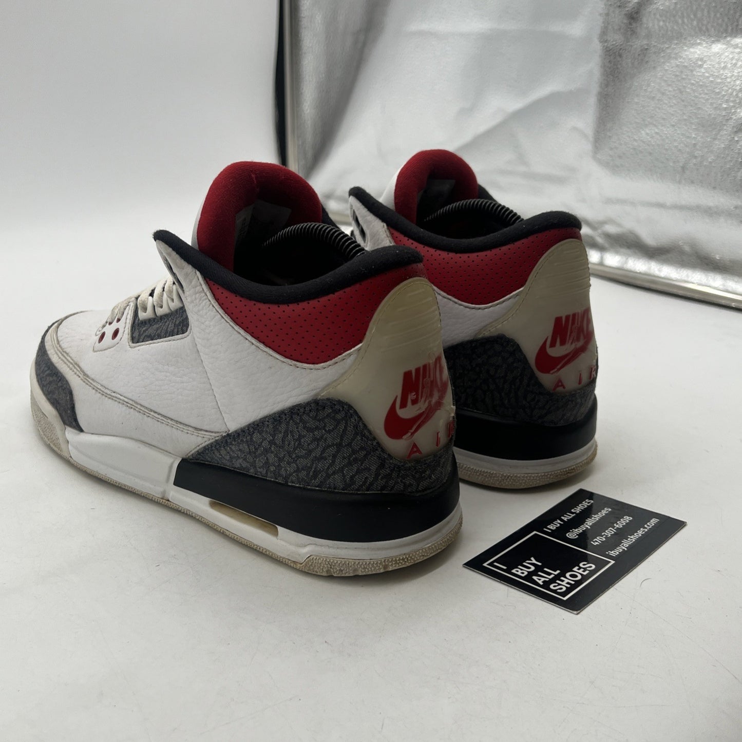 Size 7Y - Air Jordan 3 Retro Denim SE Fire Red 2020  (CZ6634-100)