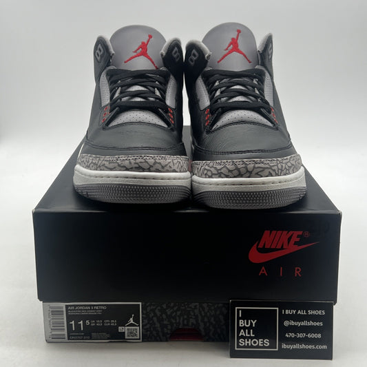 Size 11.5 - Air Jordan 3 Retro OG 2024 Black Cement (DN3707-010)