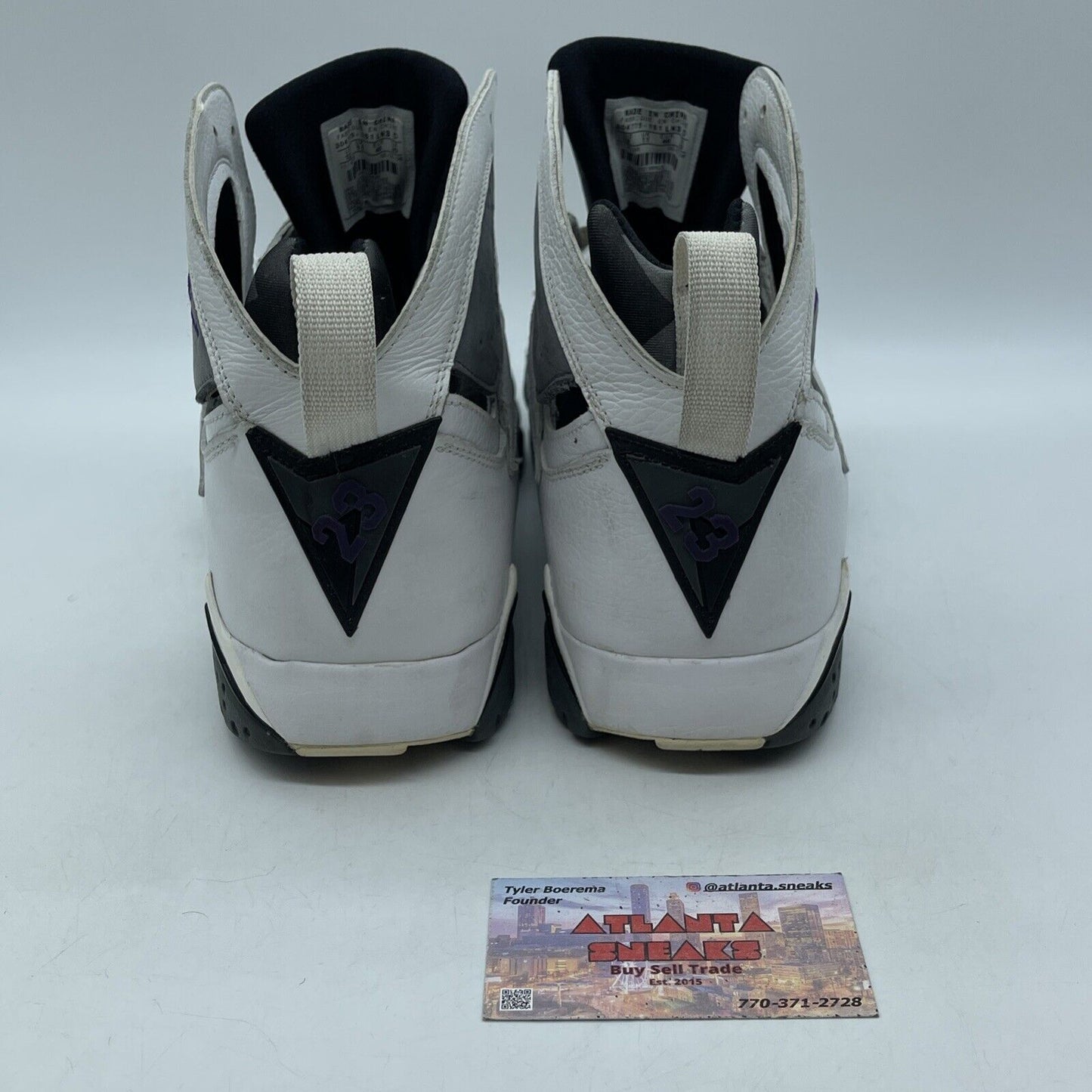 Size 12 - Air Jordan 7 Retro Flint Grey Purple Suede White Leather (304775-151)