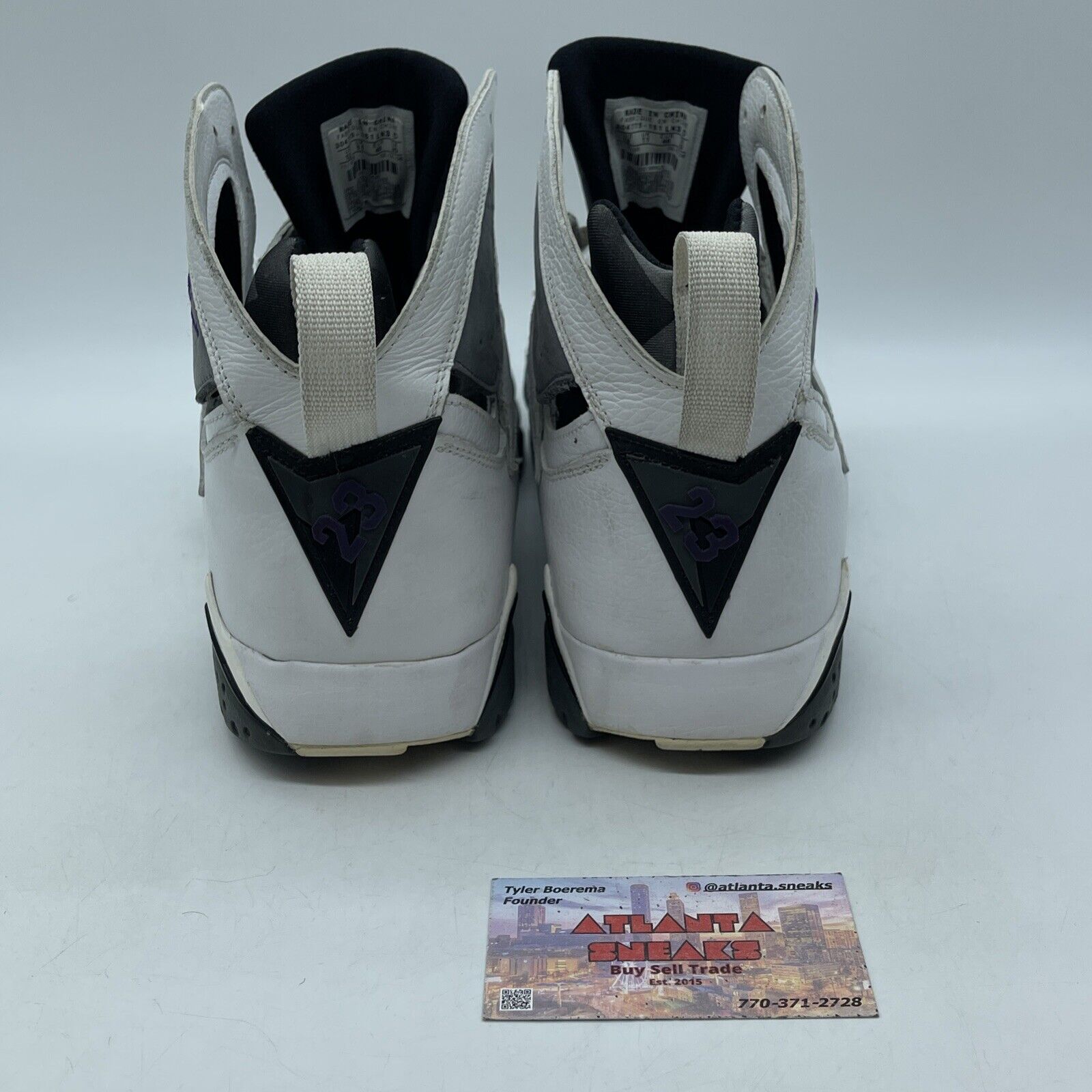 Size 12 - Air Jordan 7 Retro Flint Grey Purple Suede White Leather (304775-151)