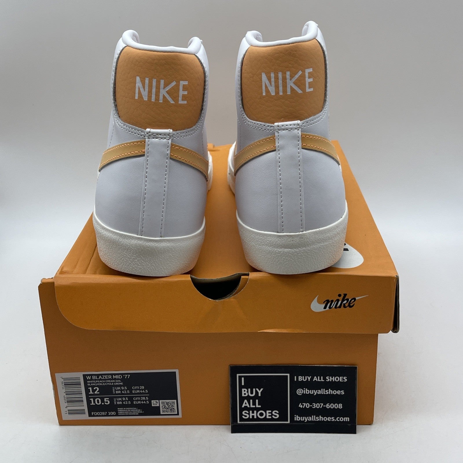 Size 13W - Nike Blazer '77 Mid White Peach (FD0287-100)