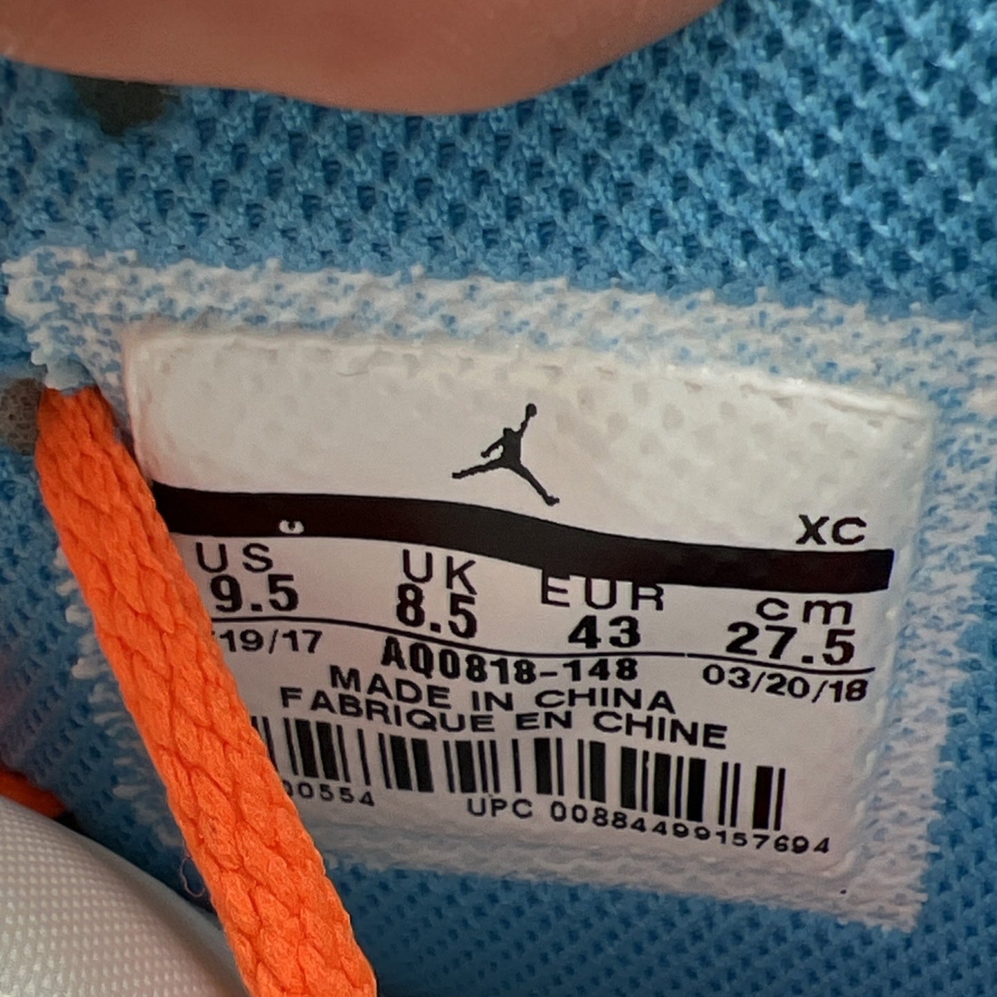 Size 9.5 - Air Jordan 1 Retro OG x Off-White High UNC (AQ0818-148)