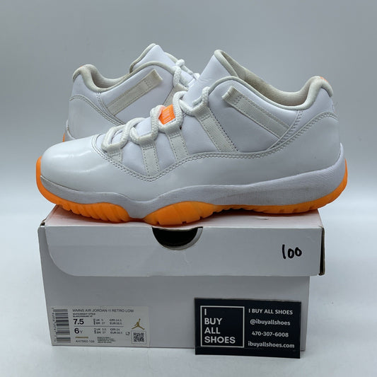 Size 7.5W - Air Jordan 11 Retro Low Bright Citrus White Leather (AH7860-139)