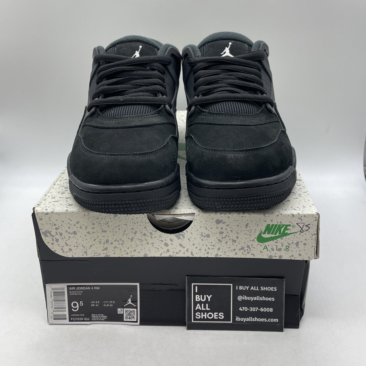 Size 9.5 - Air Jordan 4 RM Black Cat (FQ7939-004)