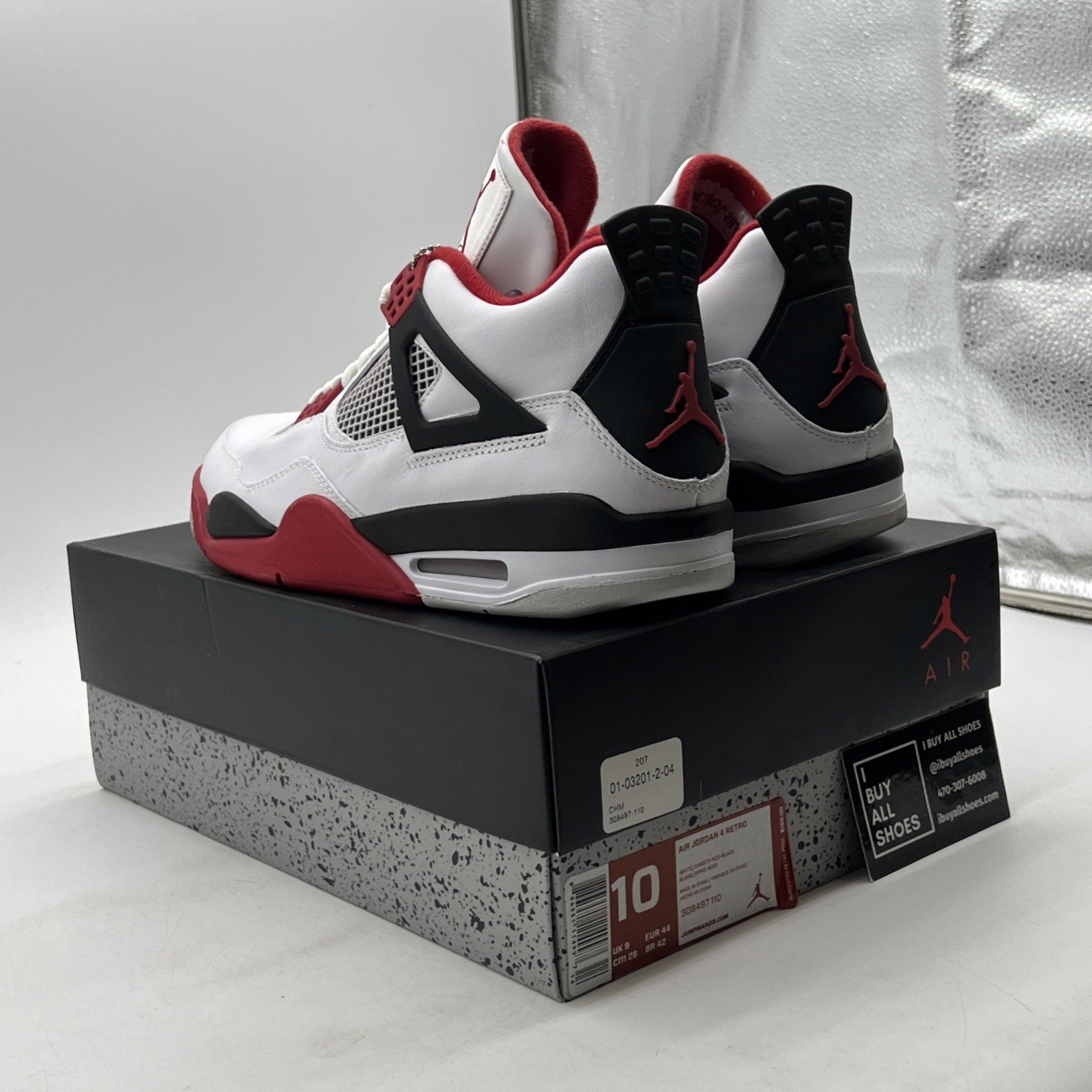 Size 10 - Air Jordan 4 Retro Fire Red 2012 (308497-110)