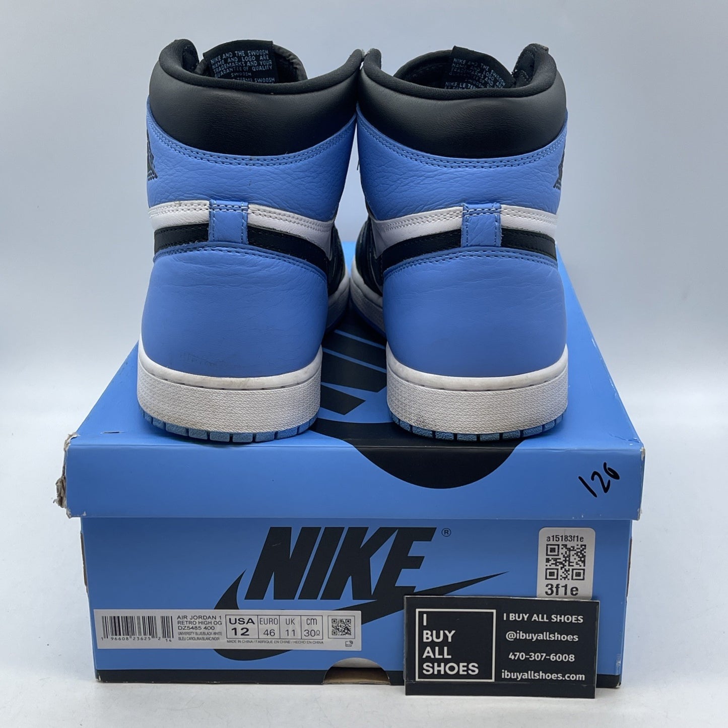 Size 12 - Air Jordan 1 Retro OG High UNC Toe (DZ5485-400)