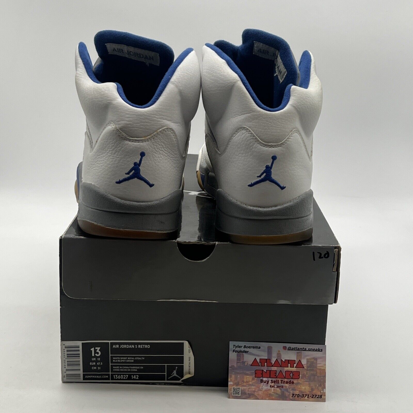 Size 13 - Air Jordan 5 Retro Stealth (136027-142)