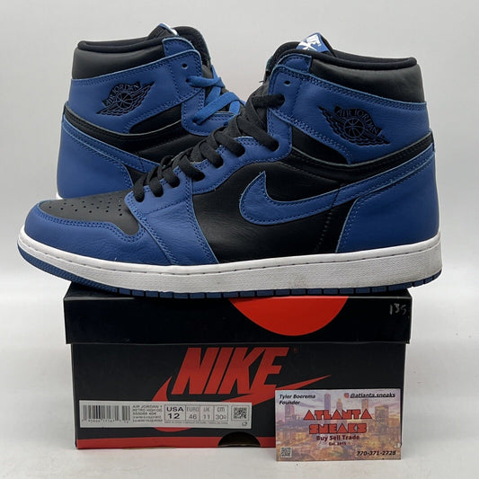 Size 12 - Jordan 1 Retro OG High Dark Marina Blue Leather (555088-404)