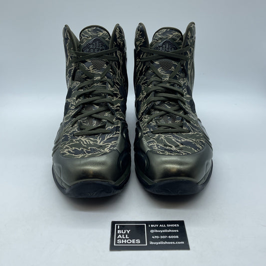 Size 13 - Nike Air Max Hyperposite Tiger Camo Green Black Leather (524862-300)