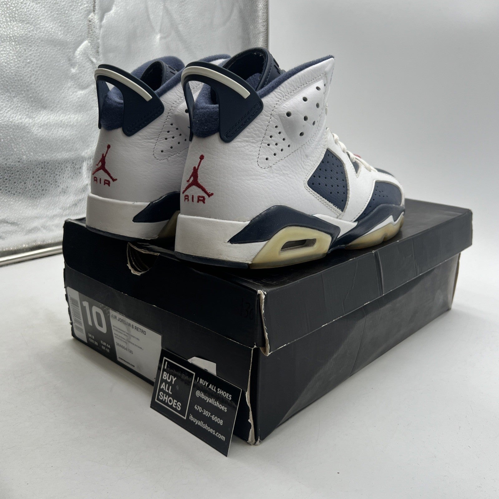 Size 10 - Air Jordan 6 Retro 2012 Olympic (384664-130)