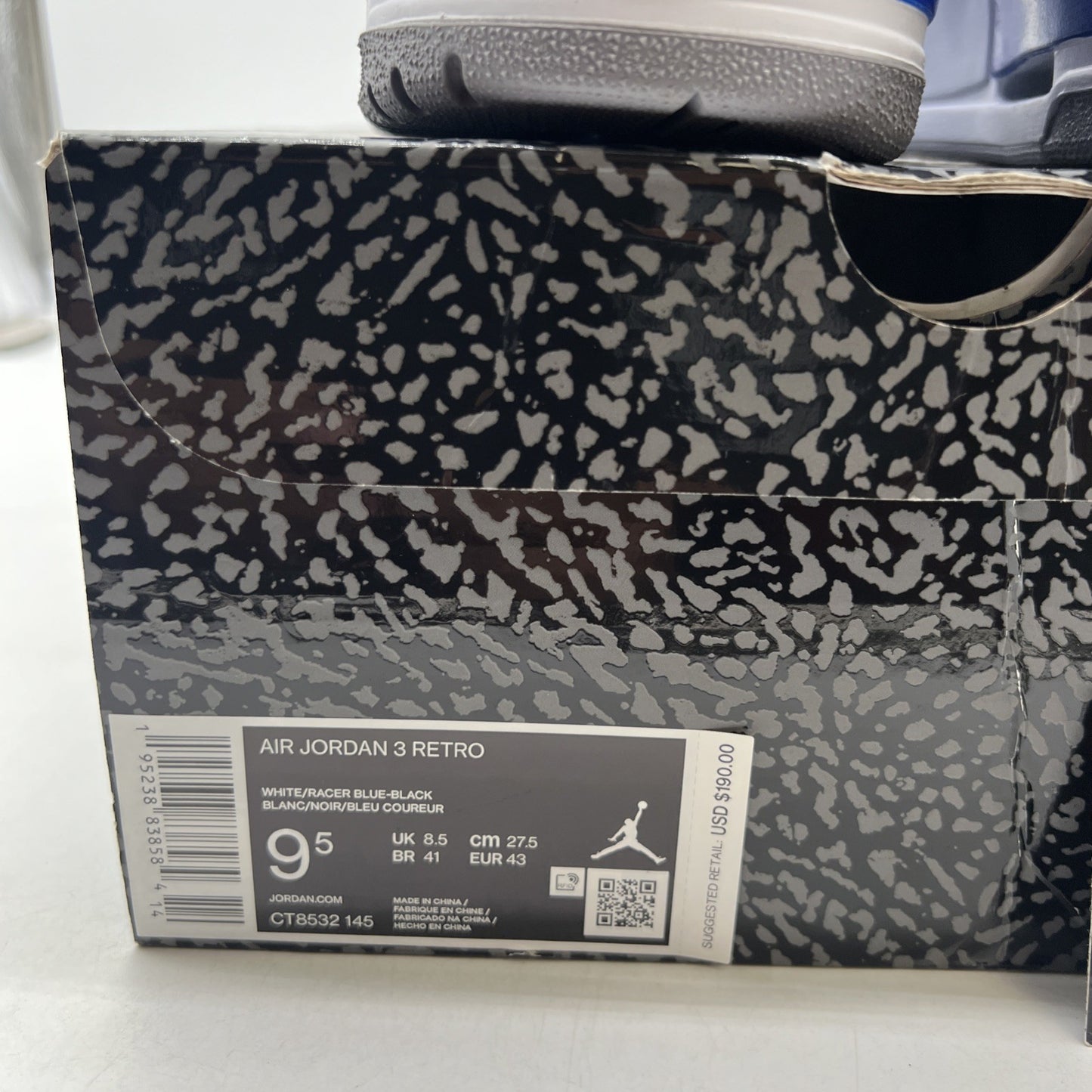 Size 9.5 - Air Jordan 3 Retro Mid Racer Blue (CT8532-145)