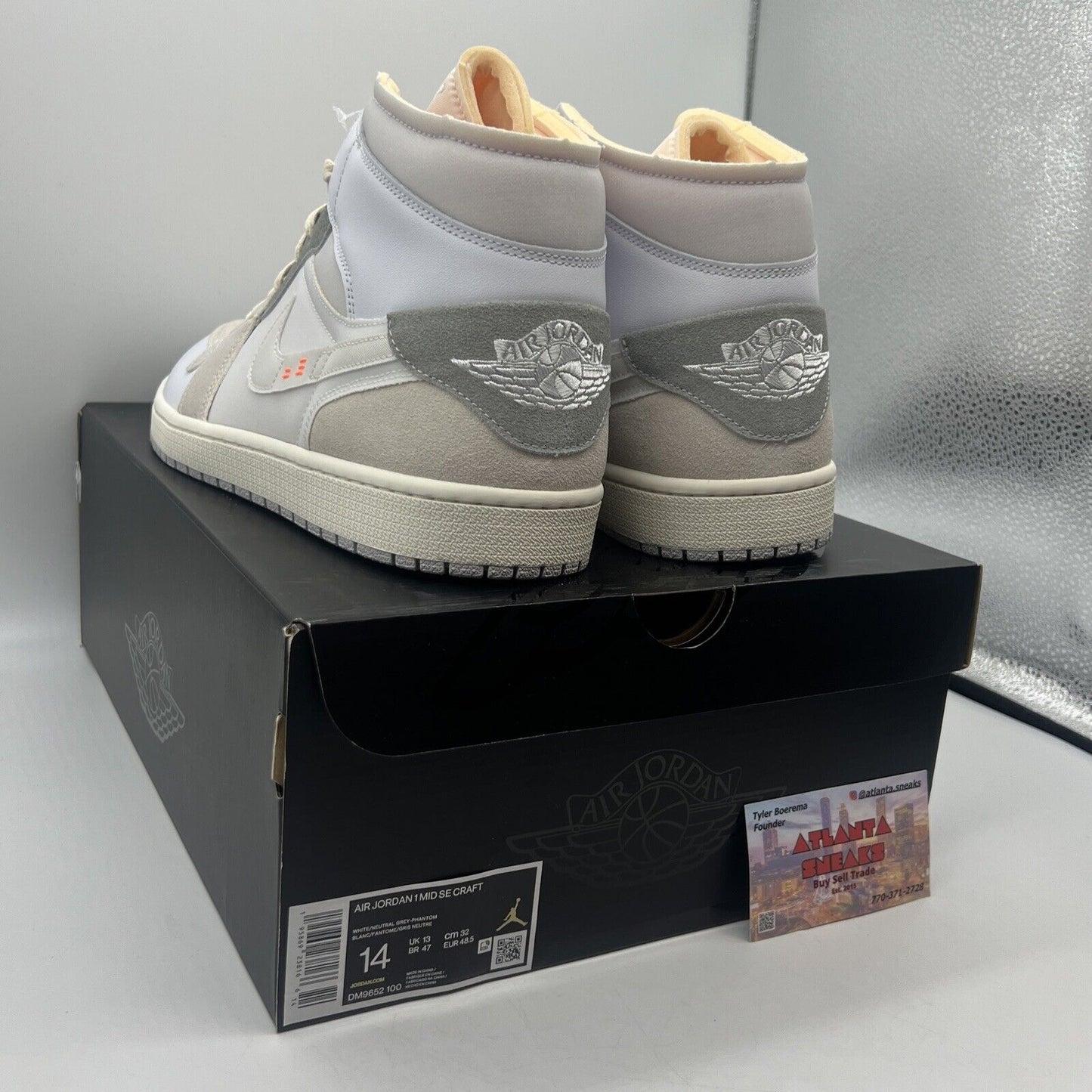 Size 14 - Jordan 1 Mid SE Craft White 2022 Brand New Og All