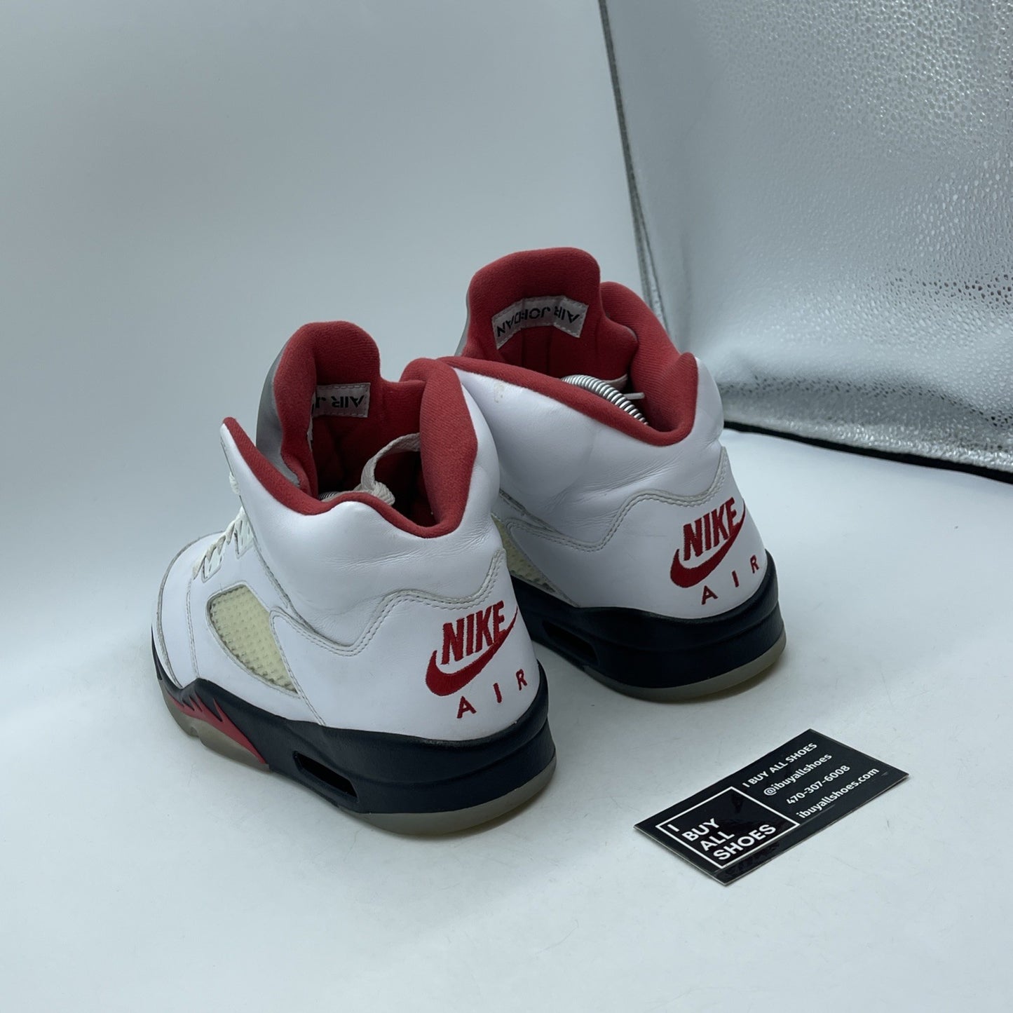 Size 9.5 - Jordan 5 Retro Mid Fire Red White Black Leather (DA1911-102)