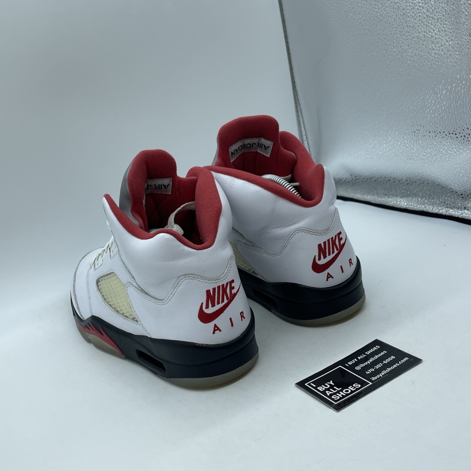 Size 9.5 - Jordan 5 Retro Mid Fire Red White Black Leather (DA1911-102)