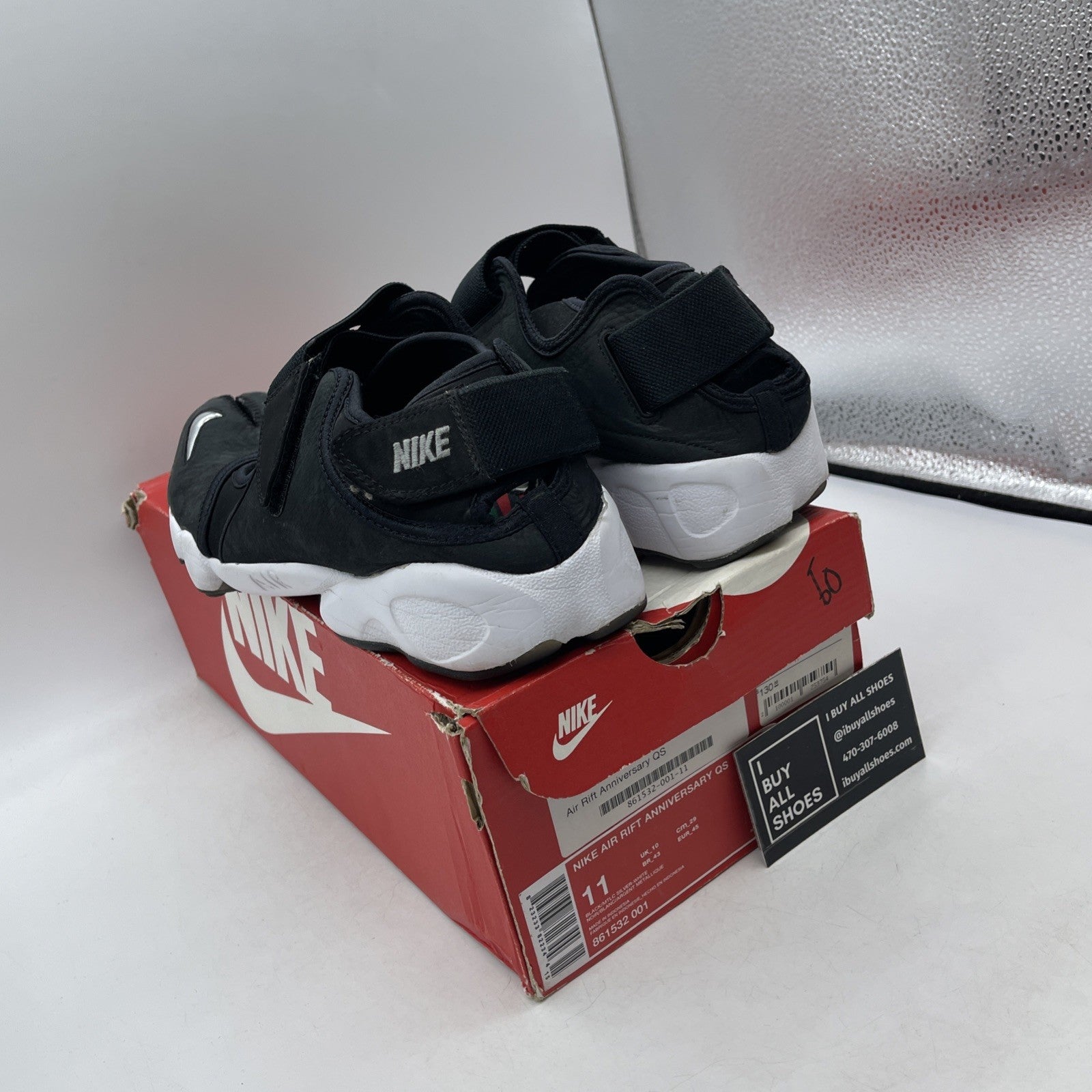 Size 11 - Nike Air Rift Anniversary QS Black (861532-001)