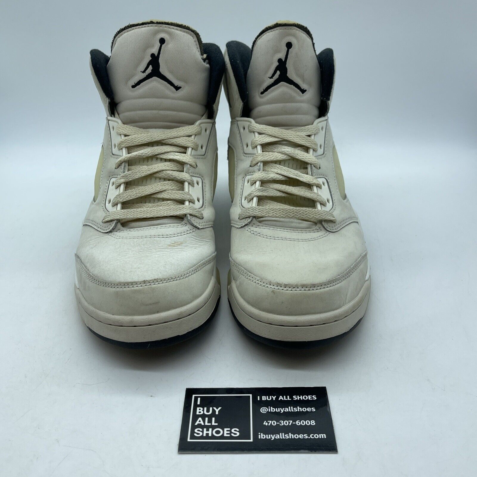 Size 10.5 - Air Jordan 5 Retro SE Sail Tan White Black Suede (FN7405-100)