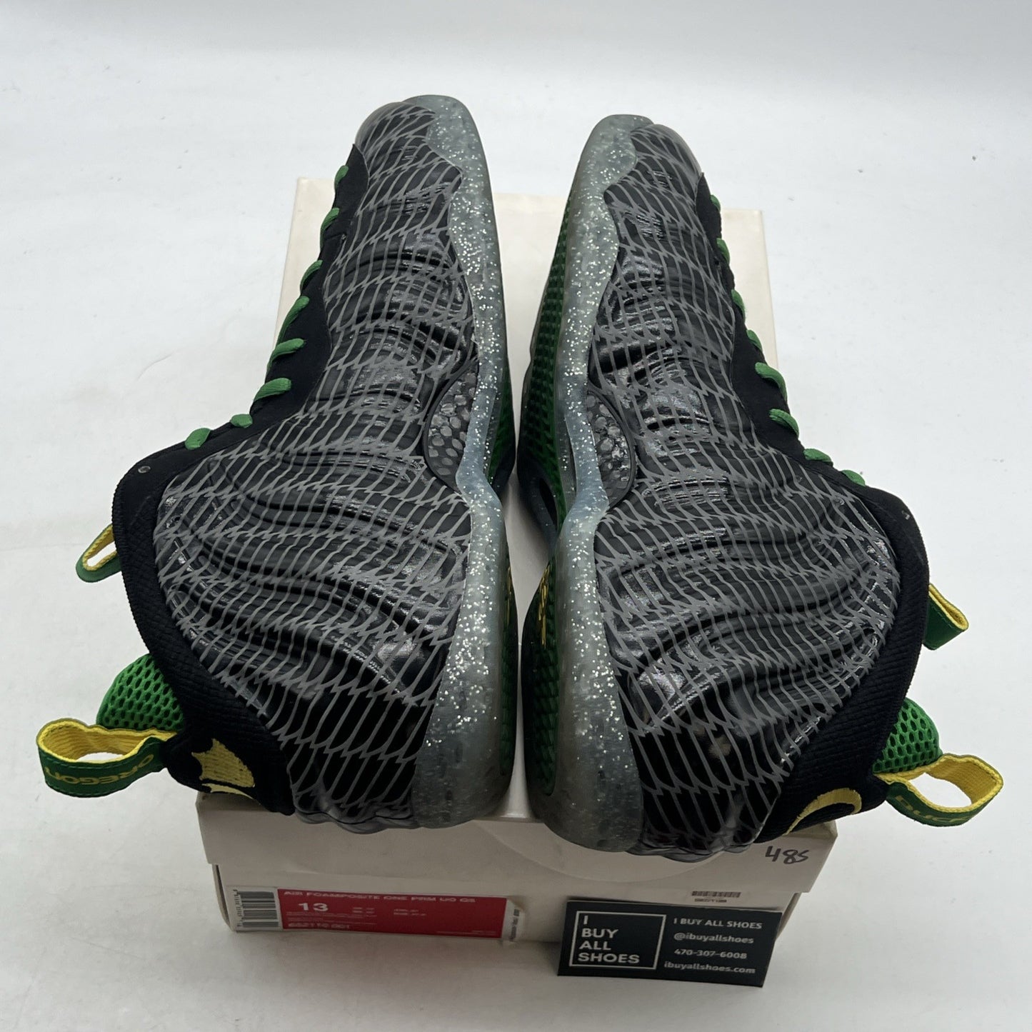 Size 13 - Nike Air Foamposite One Oregon Ducks (652110-001)