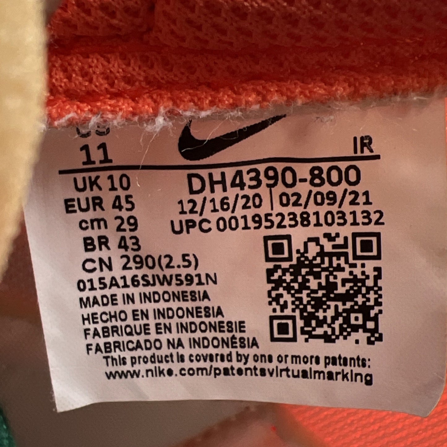 Size 11 - Nike Waffle Trainer 2 First Use - Orange (DH4390-800)