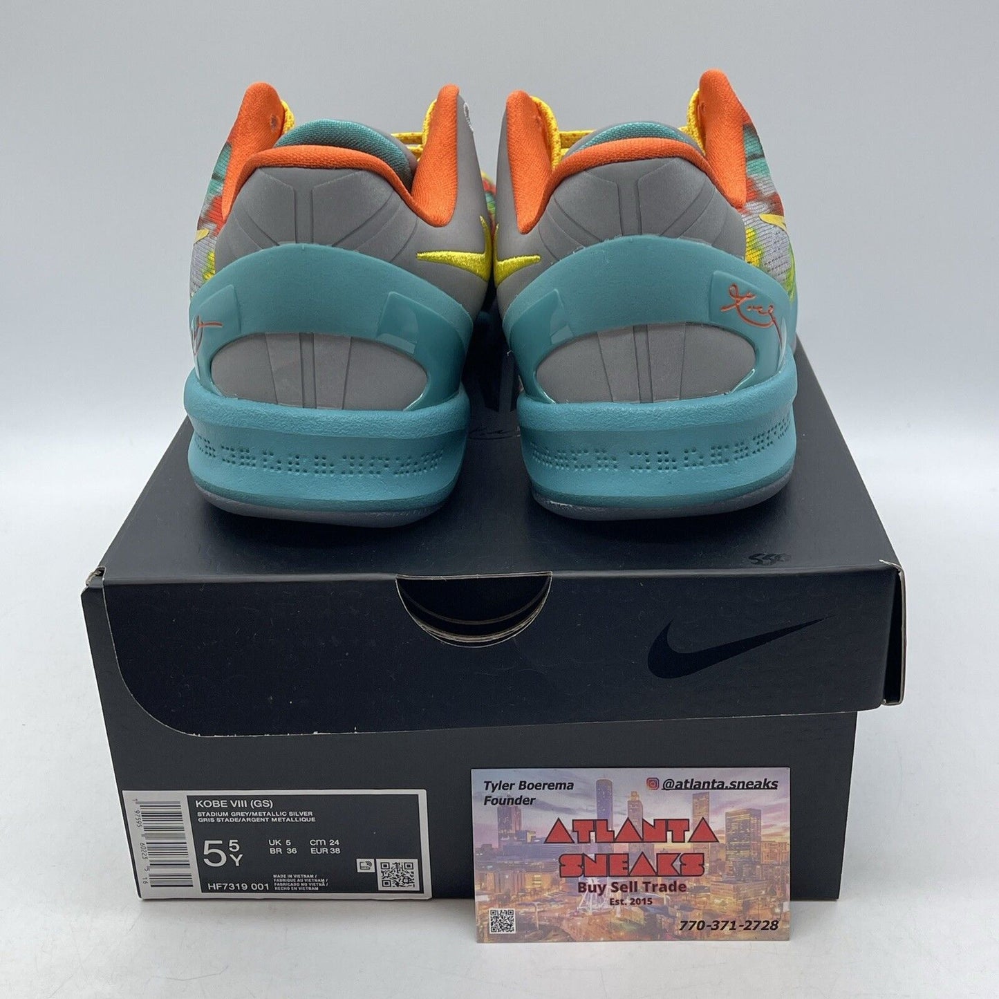 Size 5.5Y - Nike Kobe 8 Protro 2024 Venice Beach Yellow Blue Orange (HF7319-001)