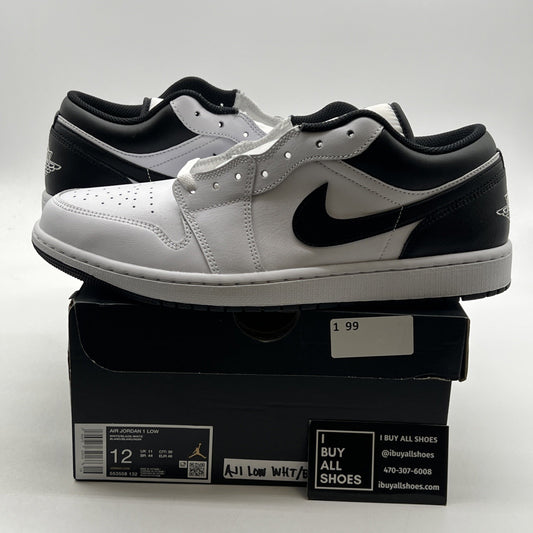 Size 12 - Air Jordan 1 Low White Black (553558-132)
