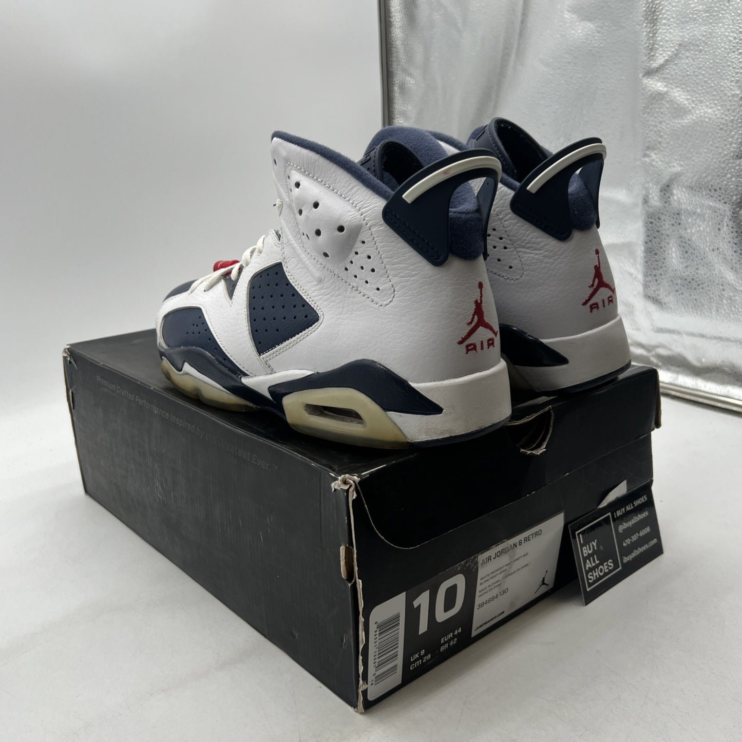 Size 10 - Air Jordan 6 Retro 2012 Olympic (384664-130)