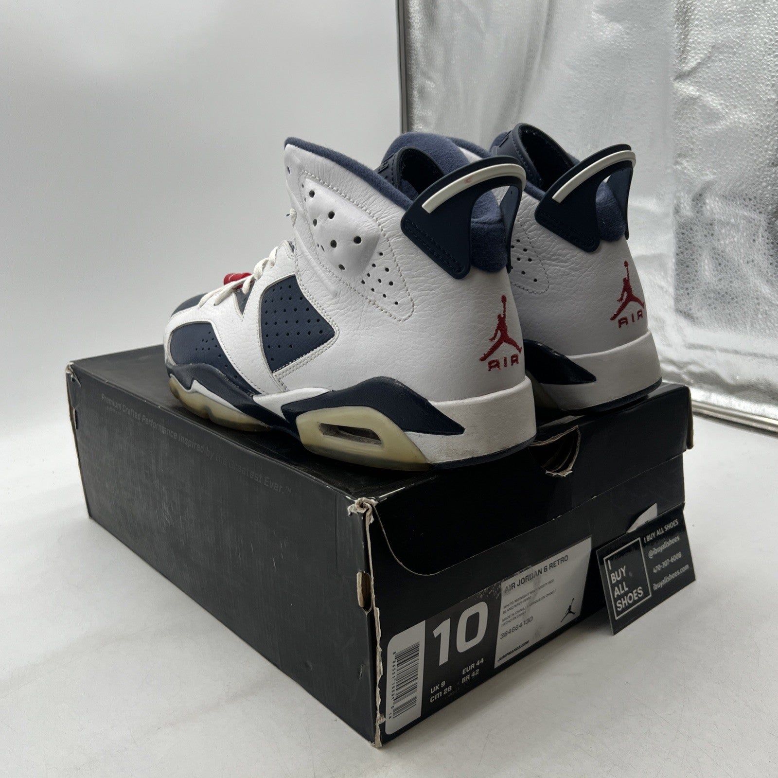 Size 10 - Air Jordan 6 Retro 2012 Olympic (384664-130)