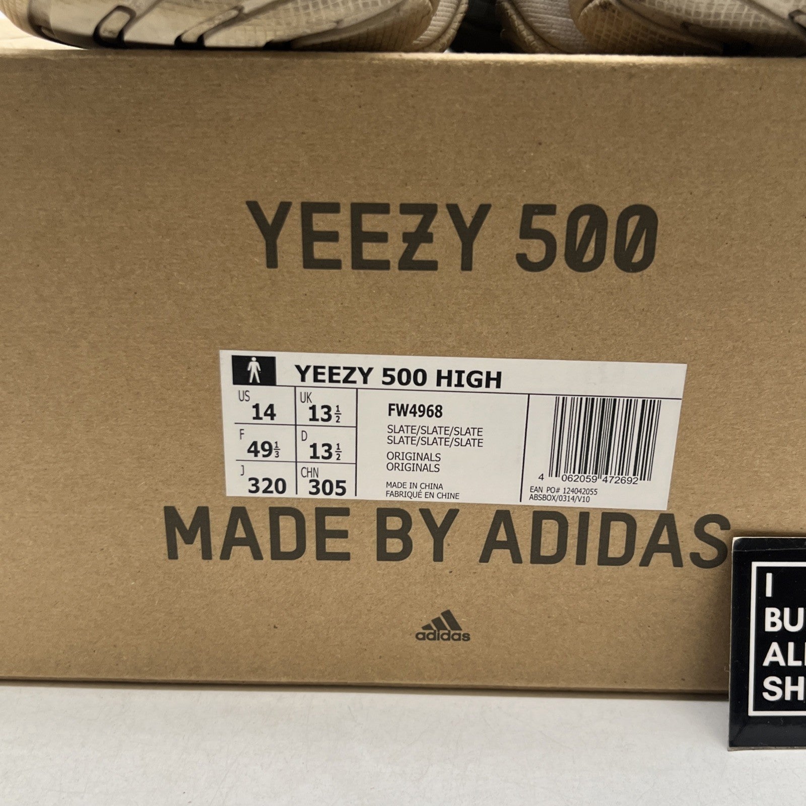 Size 14 - Adidas Yeezy 500 High Slate (FW4968)