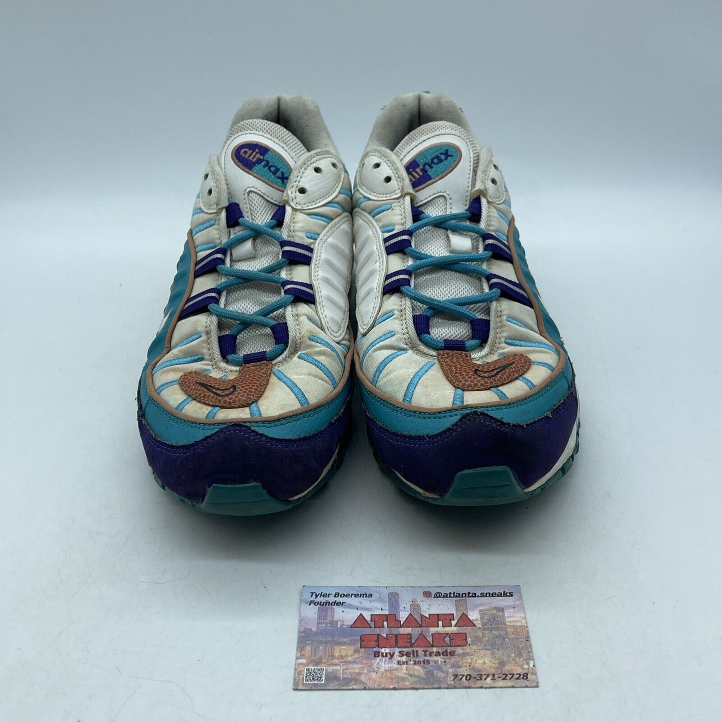 Size 9 - Nike Air Max 98 Spirit Teal Blue Purple Suede Leather (640744-500)