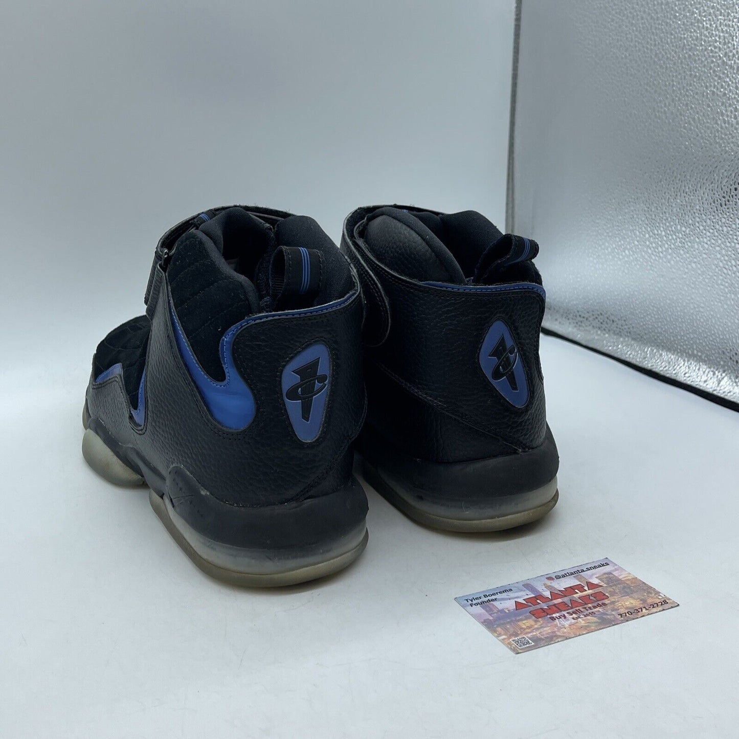 Size 13 - Nike Air Penny 4 OG Black Suede Leather Blue (864018-001)