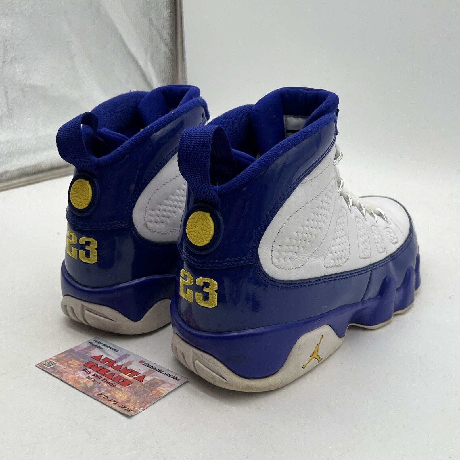 Size 9 - Air Jordan 9 Retro Kobe White Purple Yellow Leather (320370-121)