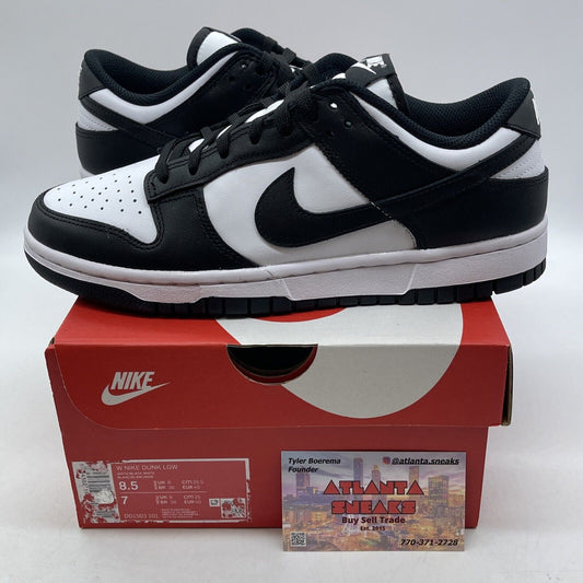 Size 8.5W - Nike Dunk Low Black White Leather (DD1503-101)