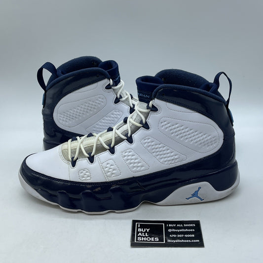 Size 13 - Air Jordan 9 Retro UNC White Blue Leather (302370-145)