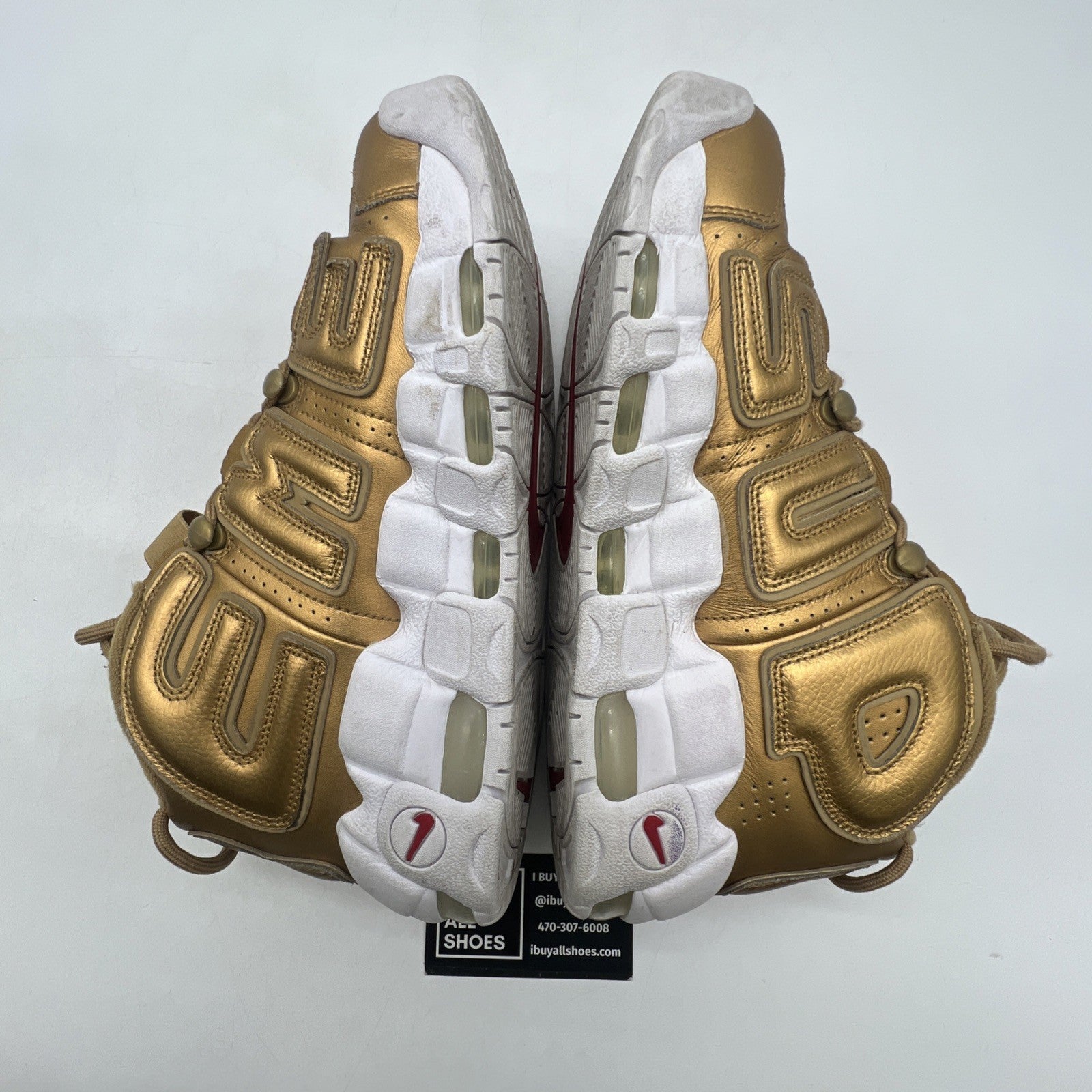 Size 9 - Nike Supreme x Air More Uptempo Metallic Gold (902290-700)