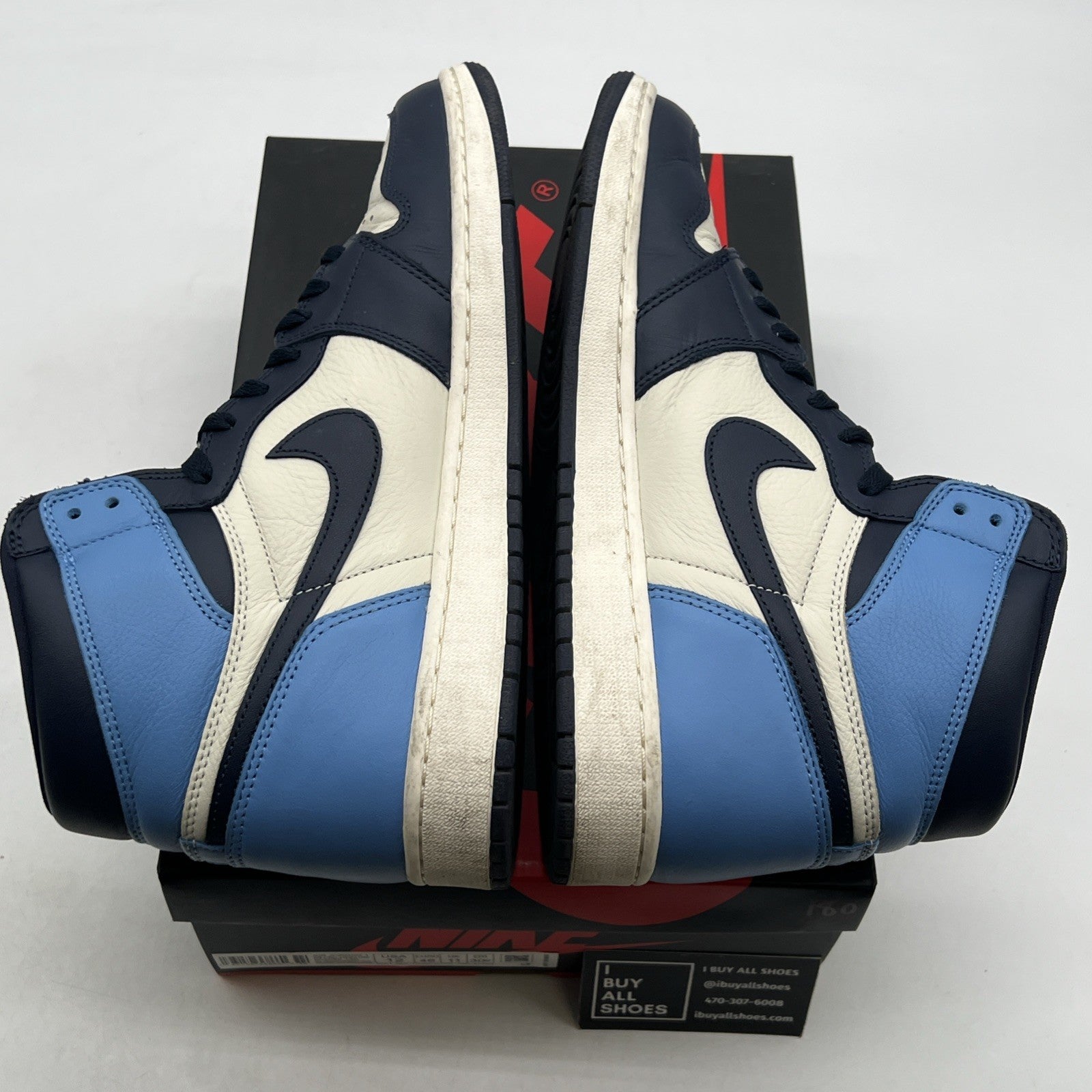 Size 12 - Air Jordan 1 Retro OG High Obsidian UNC 2019 (555088-140)