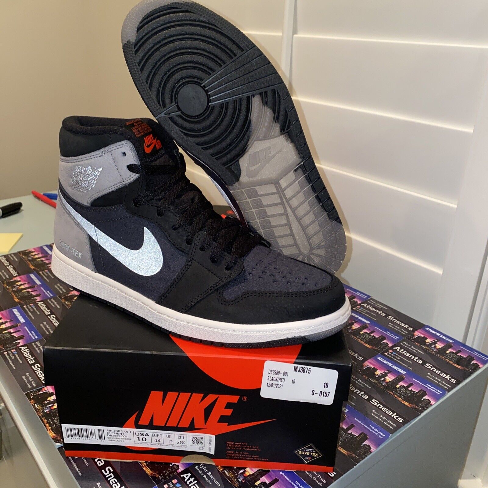 Size 10 - Jordan 1 High Black Particle Grey 2021