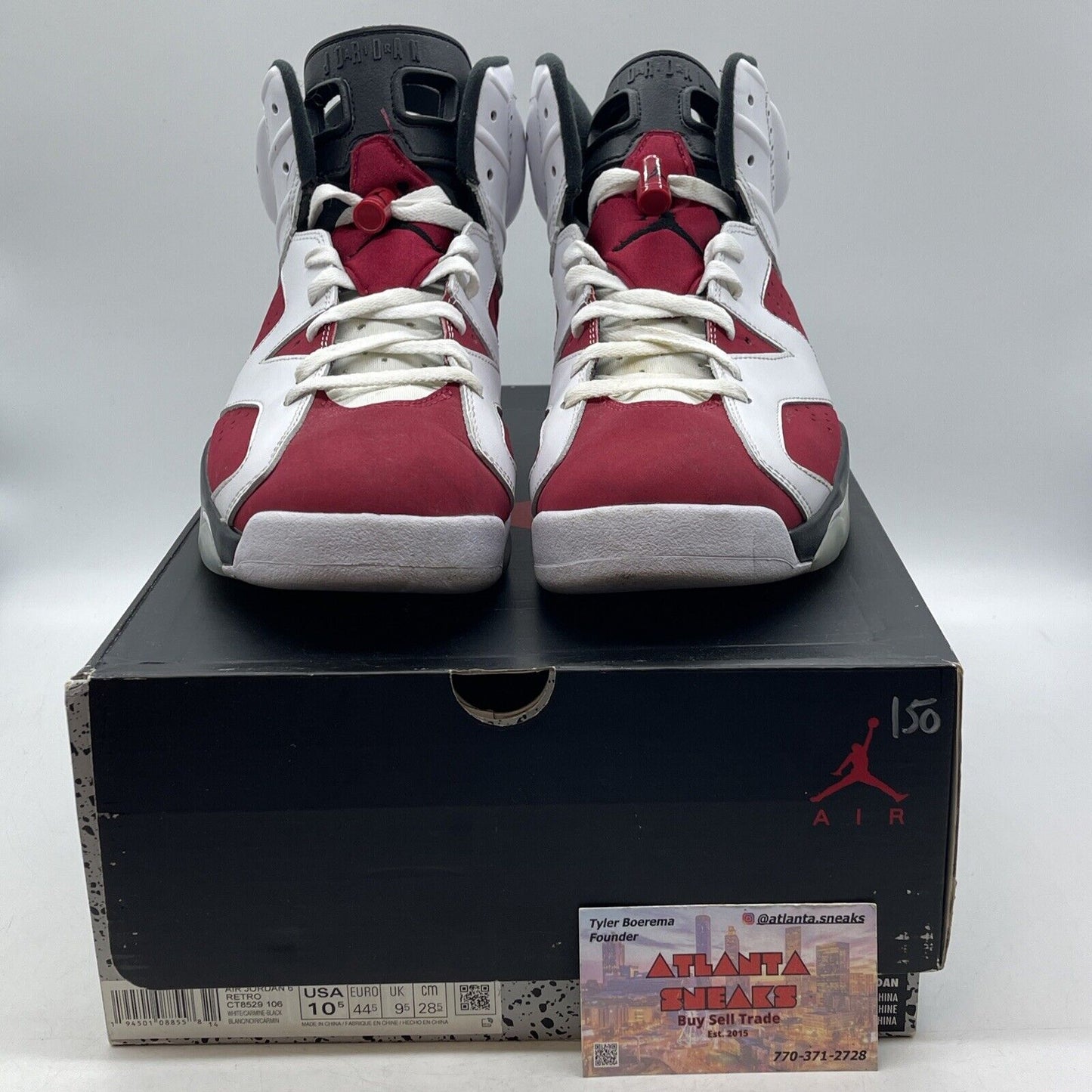 Size 10.5 - Jordan 6 Retro OG Mid Carmine White Black Red Leather  (CT8529-106)