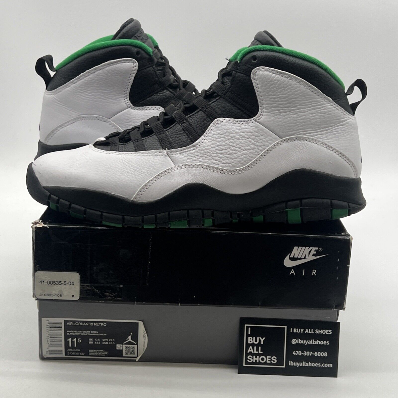 Size 11.5 - Air Jordan 10 Retro 2019 Seattle (310805-137)