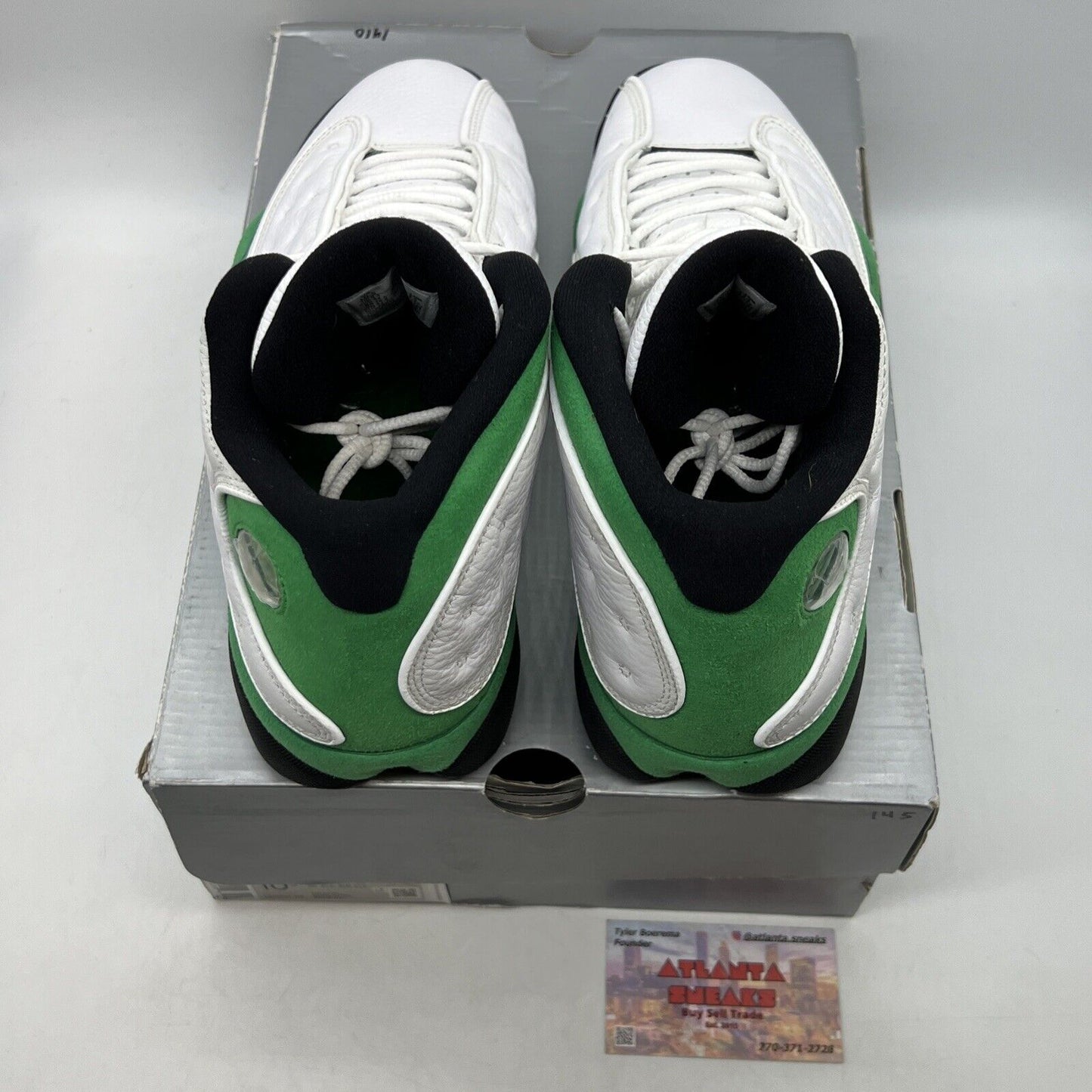 Size 10.5 - Jordan 13 Retro Lucky Green 2020 - White Green Suede  (DB6537-113)