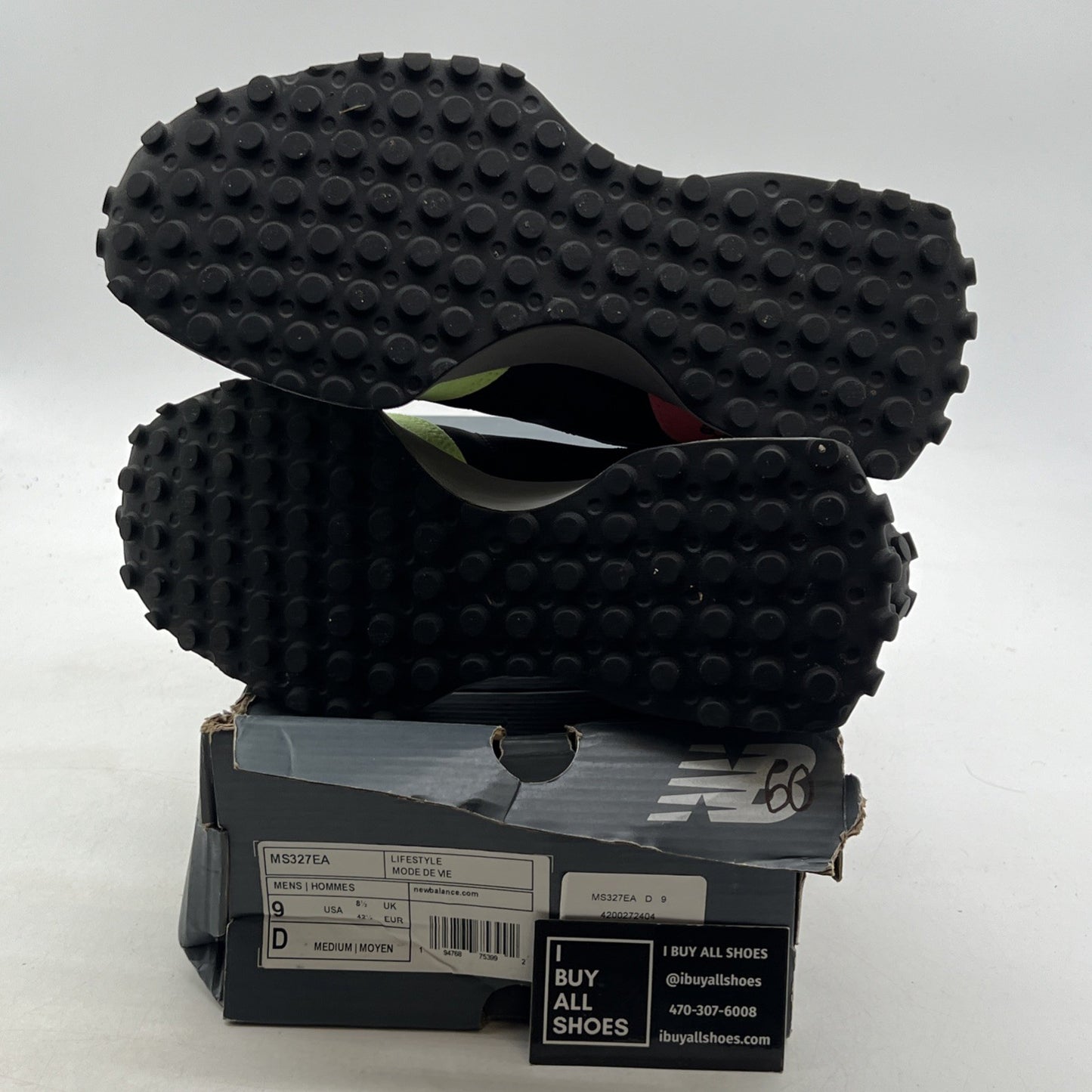 Size 9 - New Balance 327 Black Multi-Color (MS327EA)