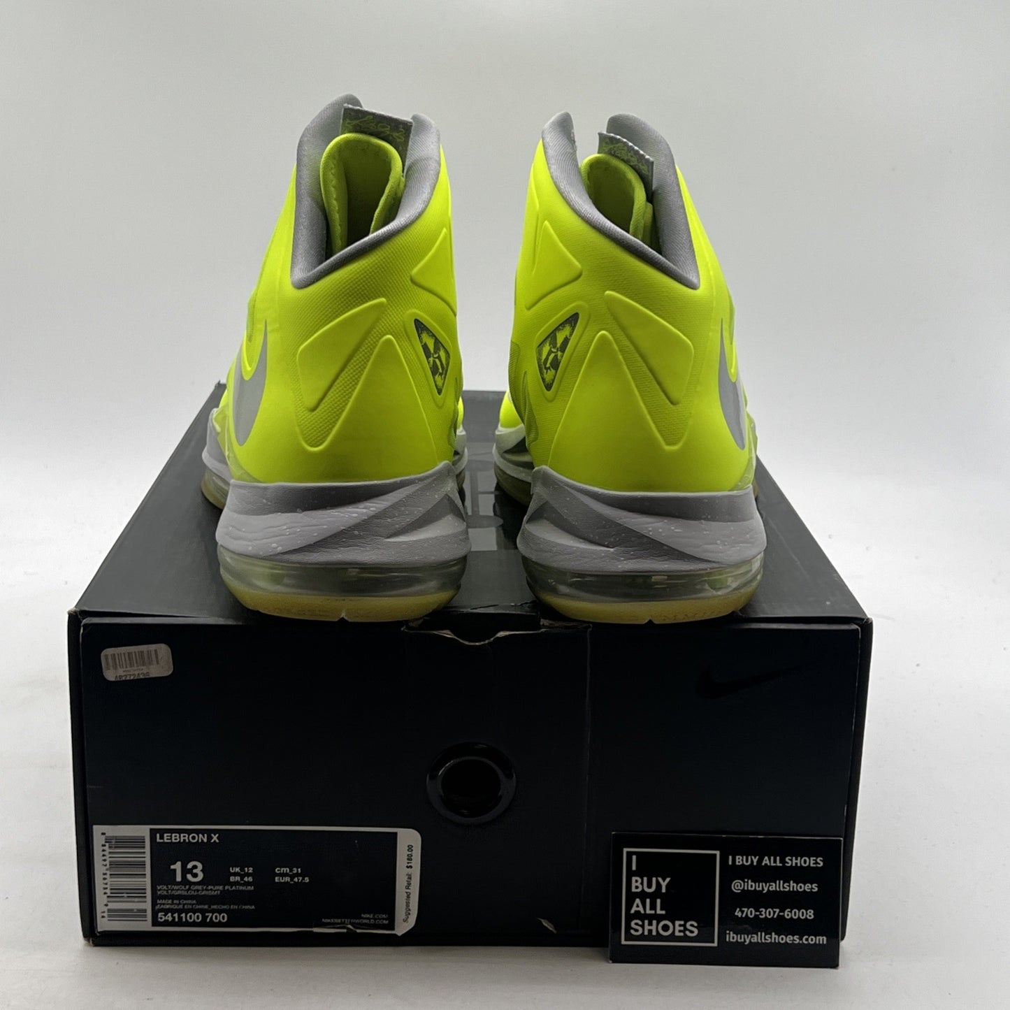 Size 13 - Nike LeBron 10 Volt - (541100-700)