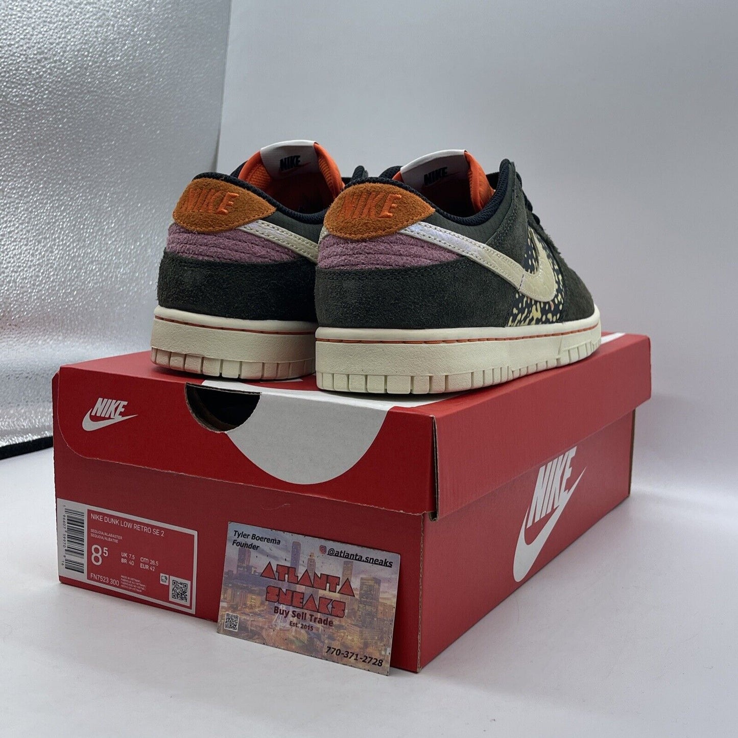 Size 8.5 - Nike Dunk SE Low Gone Fishing - Rainbow Trout Suede (FN7523-300)