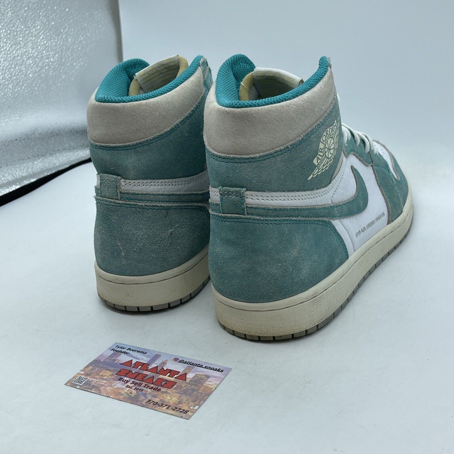 Size 11 - Jordan 1 Retro OG High Turbo Green Suede Leather White (555088-311)