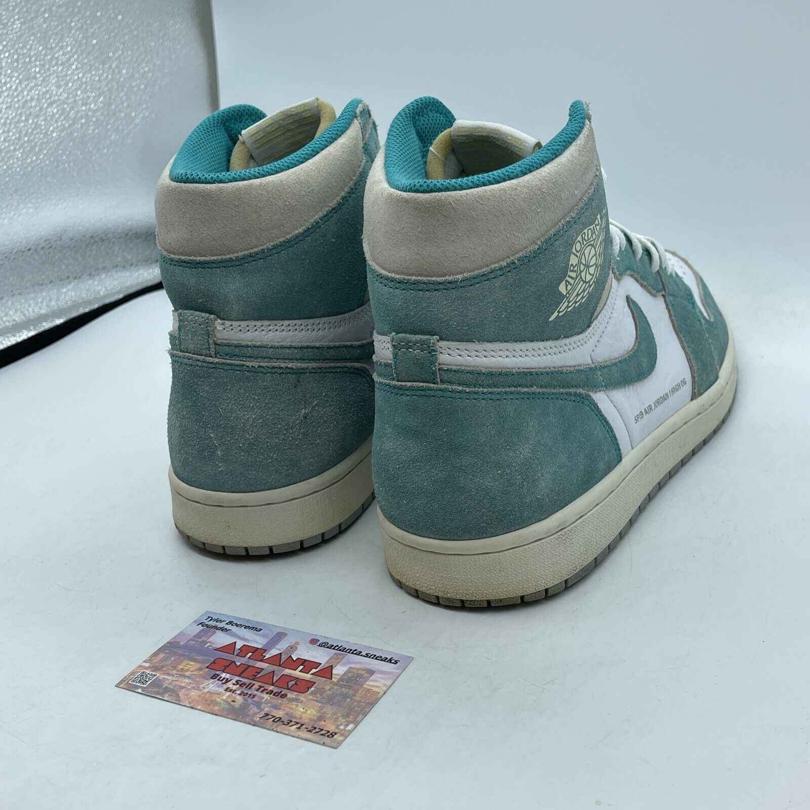 Size 11 - Jordan 1 Retro OG High Turbo Green Suede Leather White (555088-311)