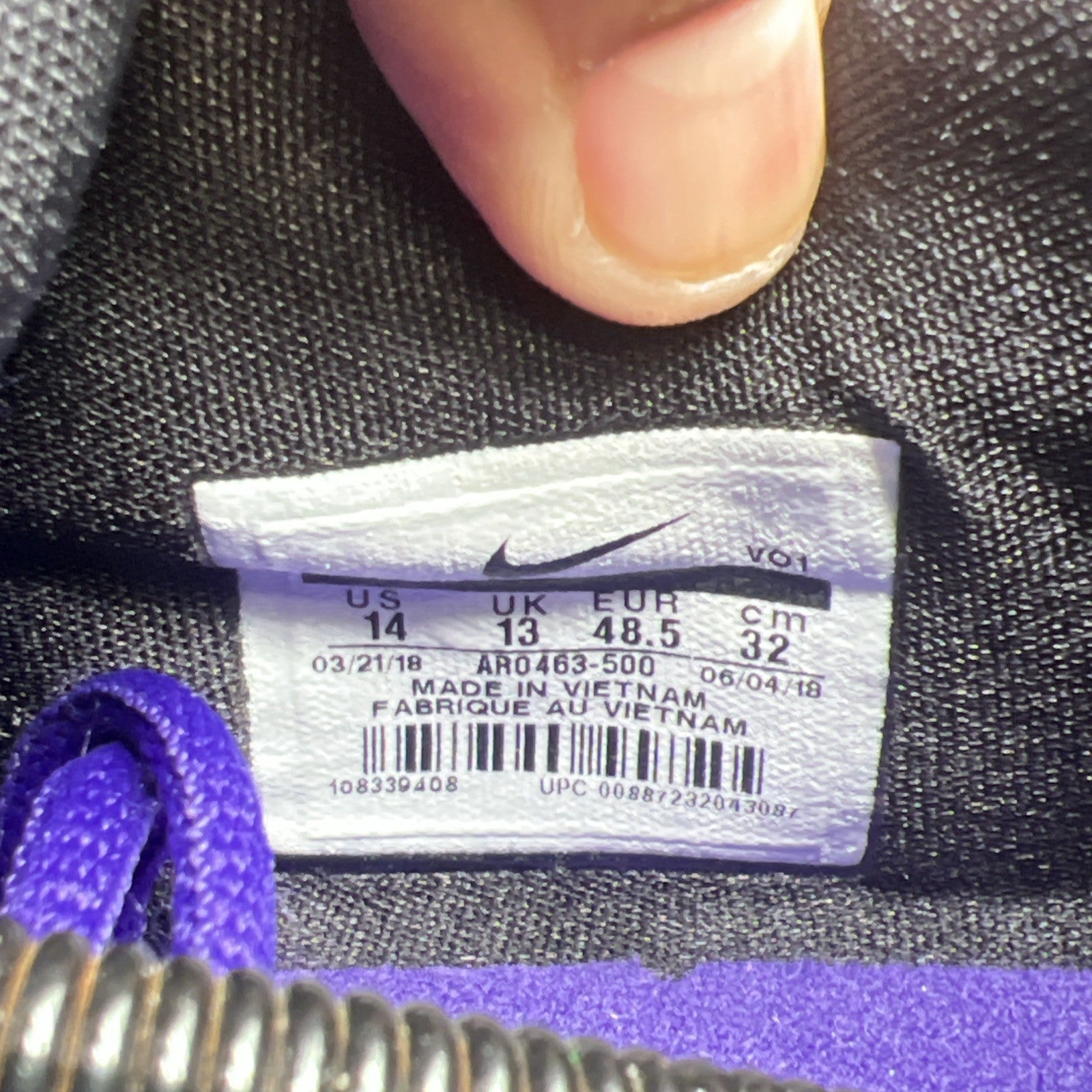 Size 14 - Nike Hyperdunk X TB Low Court Purple (AR0463-500)